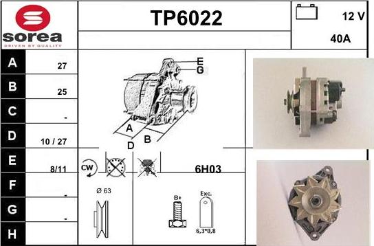 Sera TP6022 - Ģenerators www.autospares.lv