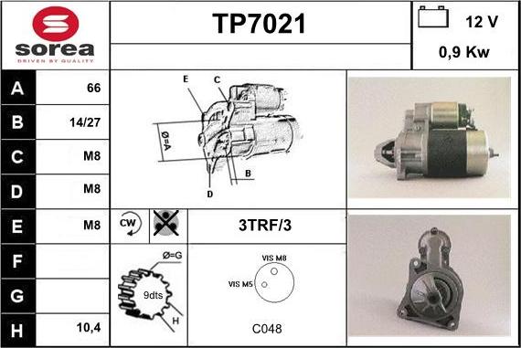 Sera TP7021 - Starter www.autospares.lv