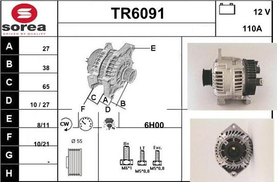 Sera TR6091 - Alternator www.autospares.lv