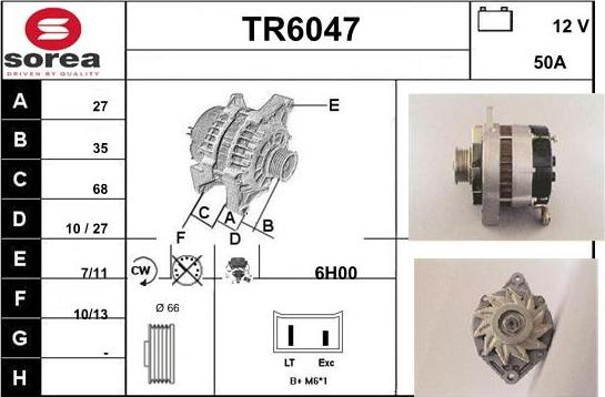 Sera TR6047 - Alternator www.autospares.lv