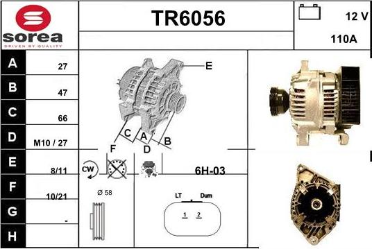 Sera TR6056 - Ģenerators autospares.lv