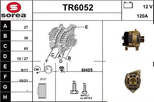 Sera TR6052 - Alternator www.autospares.lv