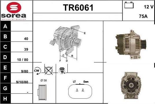 Sera TR6061 - Ģenerators www.autospares.lv