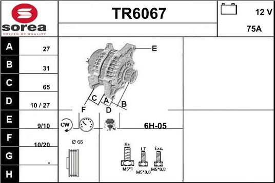 Sera TR6067 - Alternator www.autospares.lv