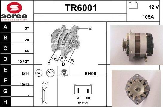 Sera TR6001 - Ģenerators www.autospares.lv