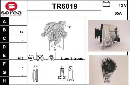 Sera TR6019 - Ģenerators www.autospares.lv