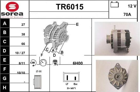 Sera TR6015 - Генератор www.autospares.lv