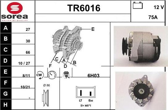 Sera TR6016 - Ģenerators autospares.lv