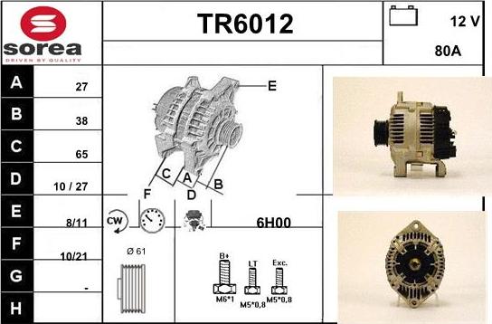 Sera TR6012 - Генератор www.autospares.lv