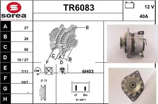 Sera TR6083 - Alternator www.autospares.lv