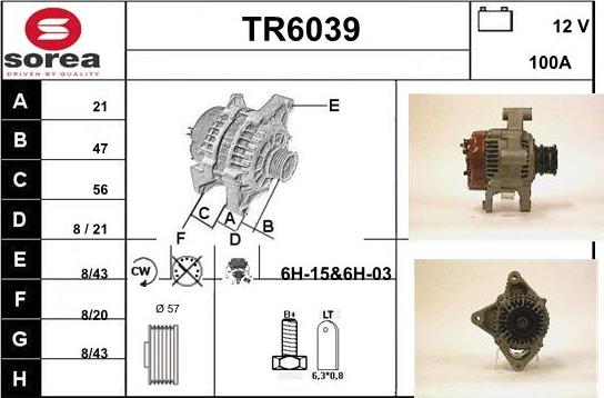 Sera TR6039 - Ģenerators www.autospares.lv