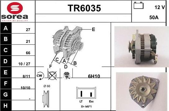 Sera TR6035 - Alternator www.autospares.lv