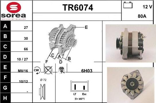 Sera TR6074 - Ģenerators www.autospares.lv