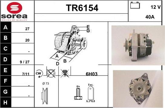 Sera TR6154 - Alternator www.autospares.lv