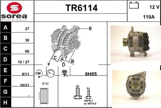 Sera TR6114 - Alternator www.autospares.lv