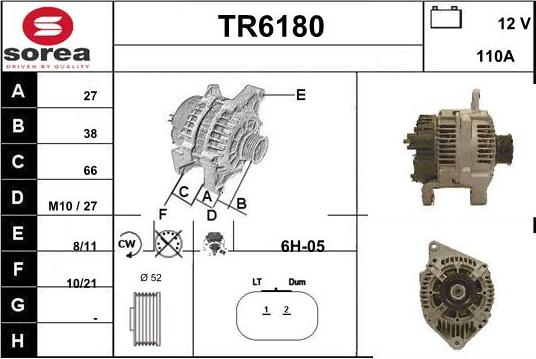 Sera TR6180 - Ģenerators www.autospares.lv