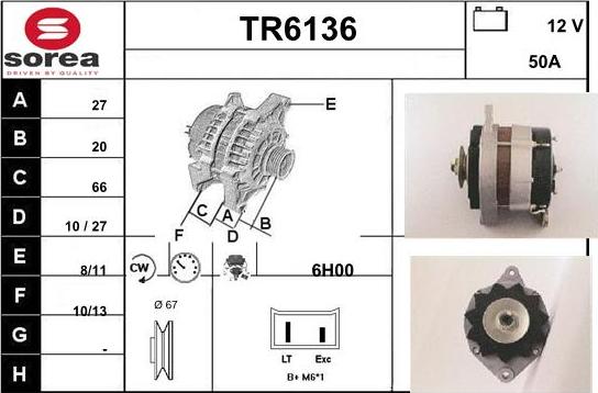 Sera TR6136 - Ģenerators www.autospares.lv