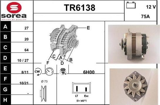 Sera TR6138 - Ģenerators autospares.lv