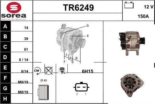 Sera TR6249 - Генератор www.autospares.lv