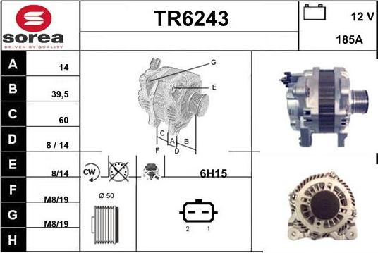 Sera TR6243 - Генератор www.autospares.lv