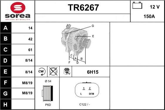 Sera TR6267 - Генератор www.autospares.lv