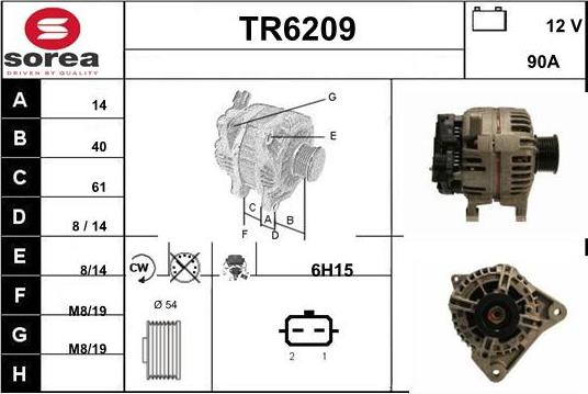 Sera TR6209 - Генератор www.autospares.lv