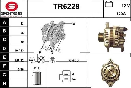 Sera TR6228 - Ģenerators www.autospares.lv