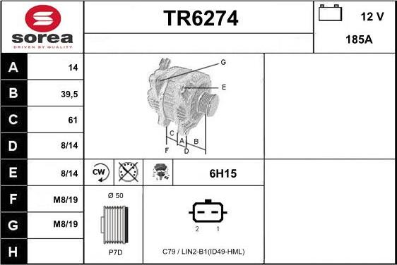 Sera TR6274 - Генератор www.autospares.lv