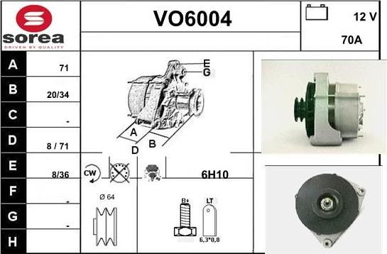 Sera VO6004 - Генератор www.autospares.lv