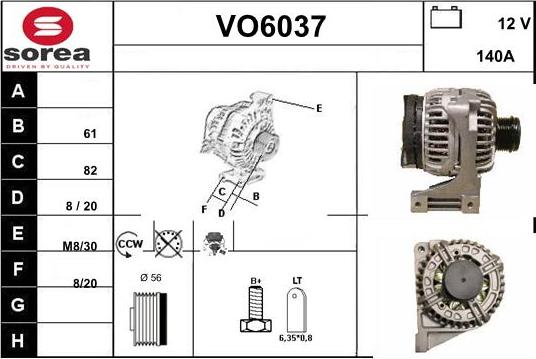 Sera VO6037 - Генератор www.autospares.lv