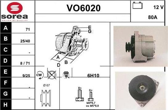 Sera VO6020 - Генератор www.autospares.lv