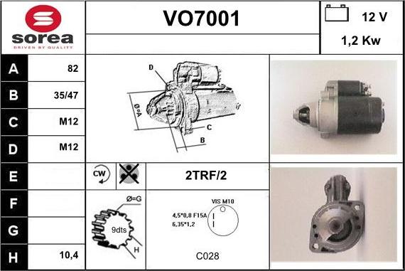 Sera VO7001 - Starter www.autospares.lv