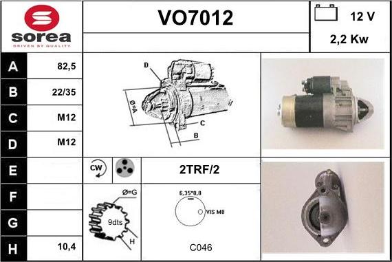 Sera VO7012 - Starteris autospares.lv