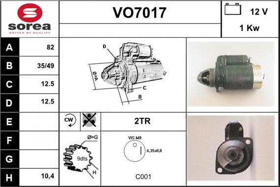 Sera VO7017 - Starter www.autospares.lv