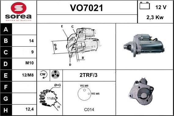 Sera VO7021 - Starteris autospares.lv