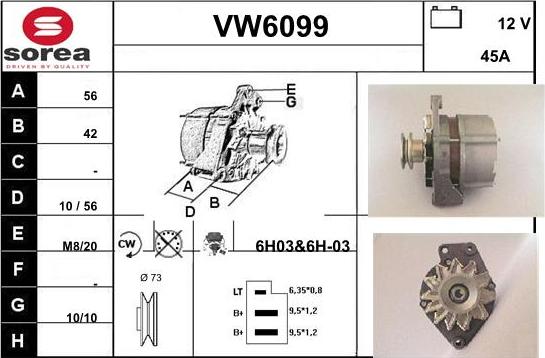 Sera VW6099 - Генератор www.autospares.lv