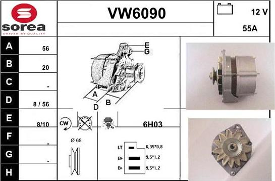 Sera VW6090 - Генератор www.autospares.lv