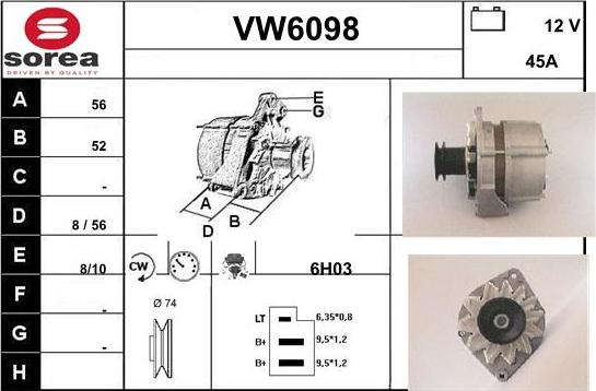 Sera VW6098 - Ģenerators autospares.lv