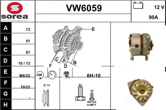 Sera VW6059 - Ģenerators www.autospares.lv