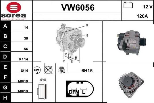 Sera VW6056 - Генератор www.autospares.lv