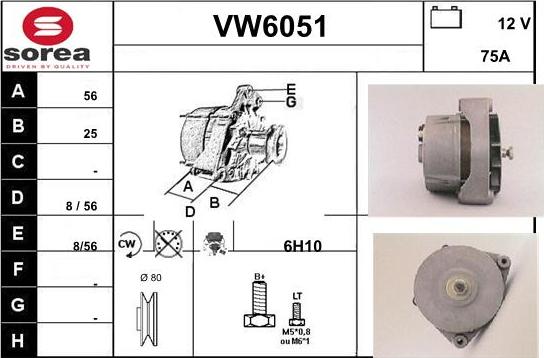 Sera VW6051 - Генератор www.autospares.lv