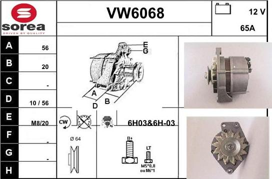 Sera VW6068 - Генератор www.autospares.lv