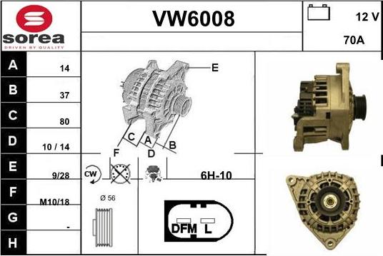 Sera VW6008 - Генератор www.autospares.lv