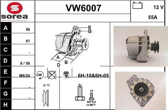 Sera VW6007 - Ģenerators autospares.lv