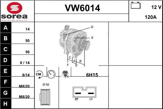 Sera VW6014 - Генератор www.autospares.lv