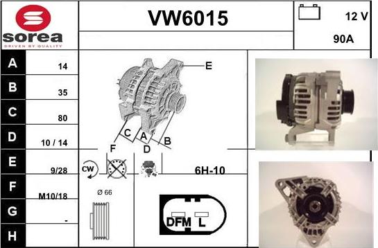 Sera VW6015 - Генератор www.autospares.lv