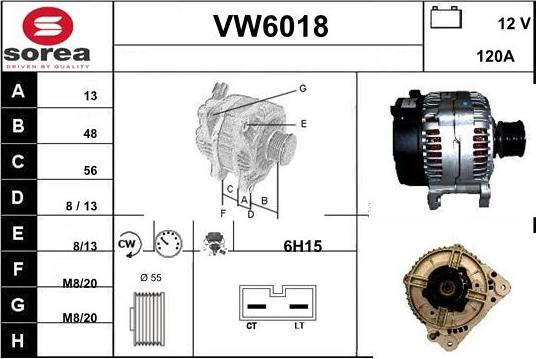 Sera VW6018 - Alternator www.autospares.lv