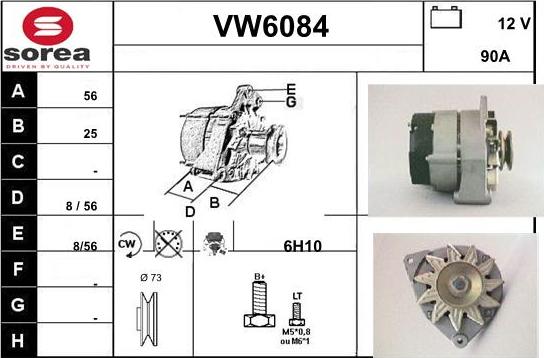 Sera VW6084 - Генератор www.autospares.lv