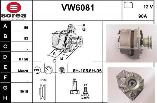 Sera VW6081 - Ģenerators www.autospares.lv