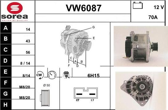 Sera VW6087 - Ģenerators www.autospares.lv